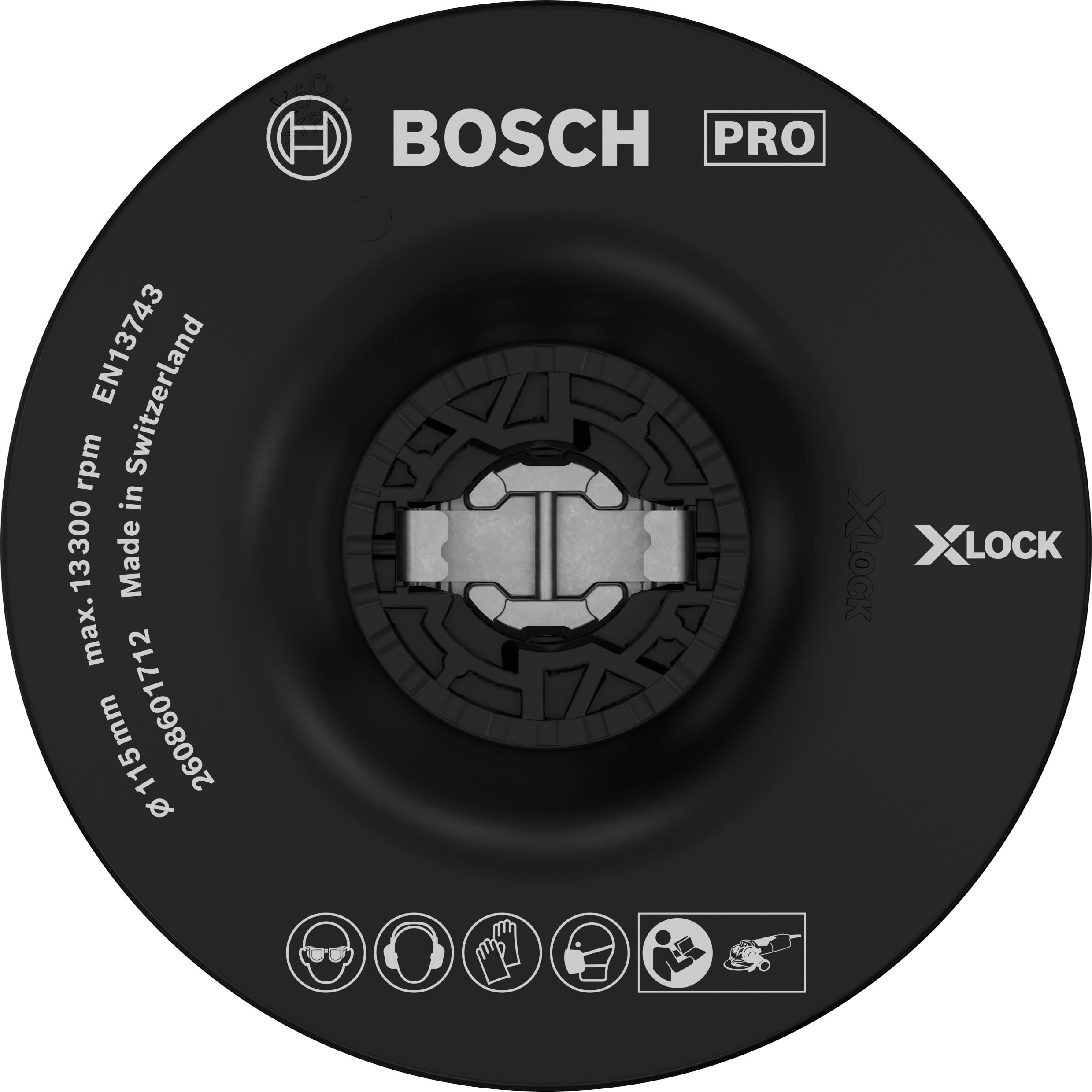 Bosch 1x PRO Backing Pad for Small Angle Grinders, X-Lock, Medium (Ø 115 mm, Professional Accessory Small Angle Grinder)