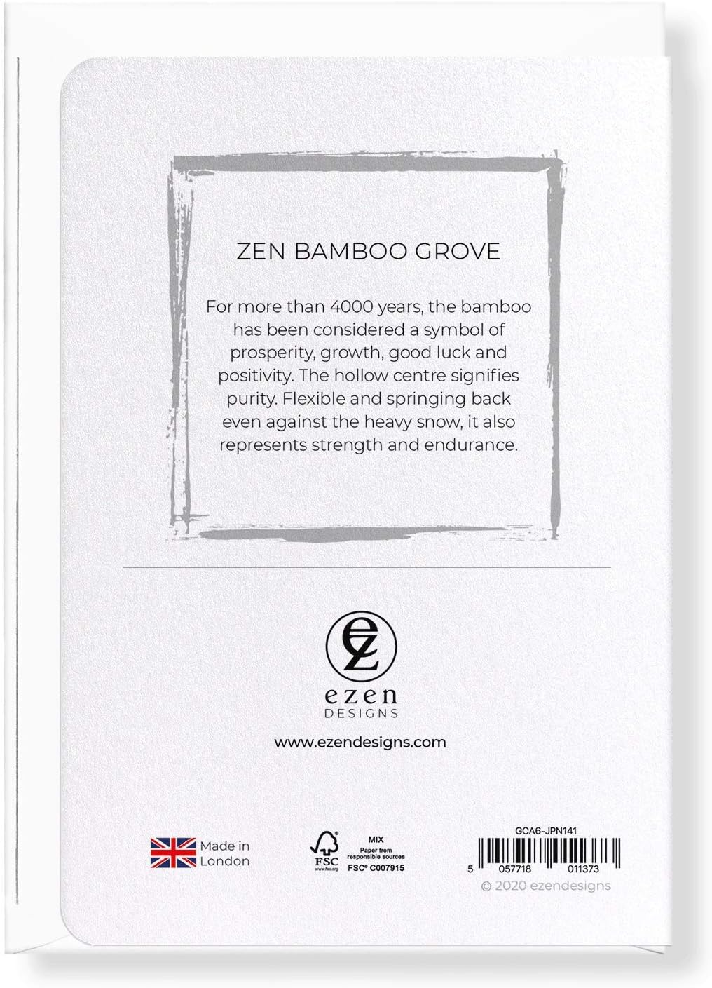 Carte De Vœux Zen Bamboo Grove Paysage Japonais Amazon Fr Fournitures De Bureau