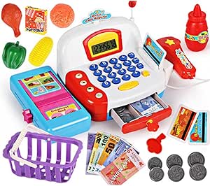 Caja registradora de juguete con escáner de pago, juego de ...