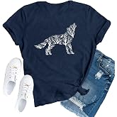TUPOSU Womens Wolf T-Shirts Alpha Wolf Shirts Wolve Lovers Tops | Wolf lovers shirt, wolve spirit t-shirt, alpha wildlife blouse, wild animals top, howling wolf tee