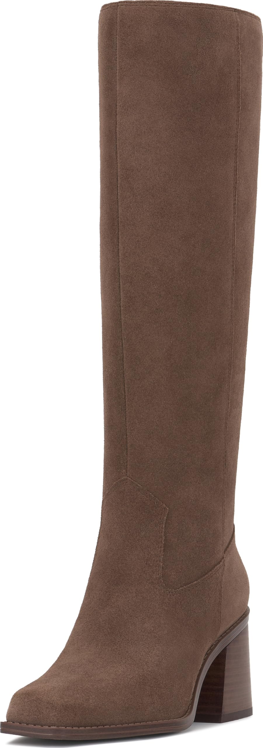 Vince Camuto Women’s Sangeti Stacked Heel Knee High Boot, Toasted Taupe, 12