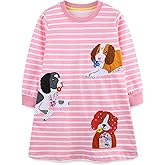 Bumeex Toddler Girl's Long Sleeve Dresses 2-7Y