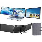 ZokoTop One Cable No Driver Laptop Screen Extender,14" FHD IPS Triple Portable Monitor, Single USB-C Plug & Play Compatible with 13"-16.5" Windows & MacBook (M1/M2/M3)
