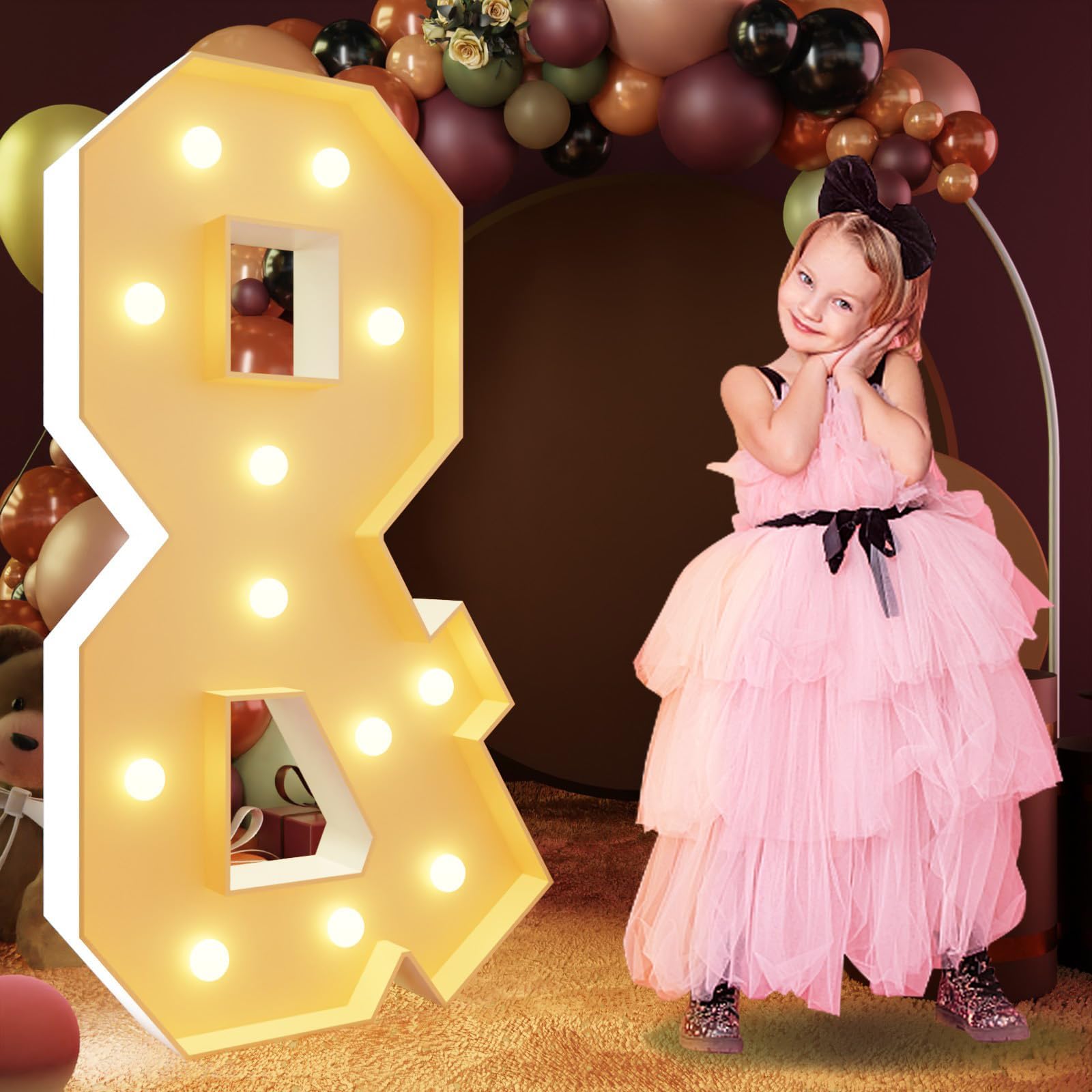 Photo 1 of imprsv 4FT Marquee Letters Large Light Up Letters for Birthday Party Decor Wedding Decorations, Marquee & for Party Decoration, Large Signs Arch Kit Decorations