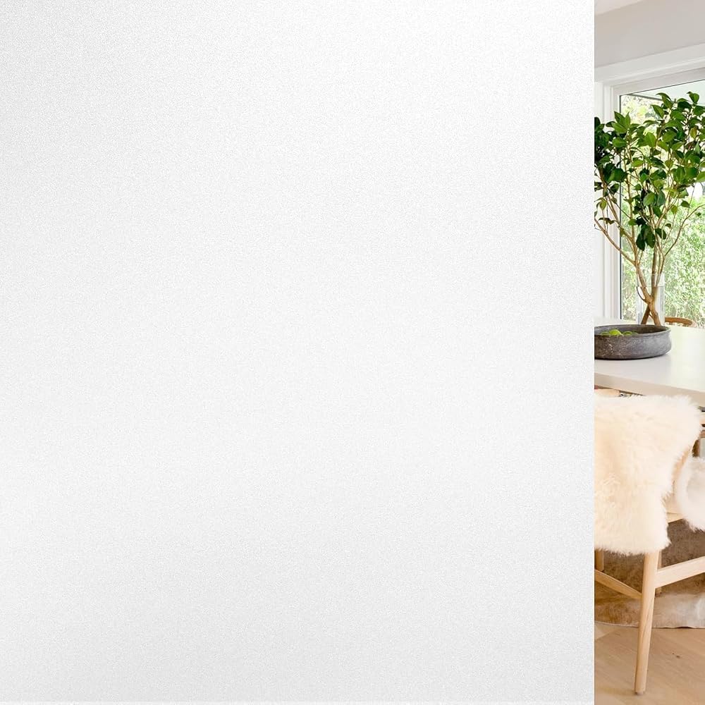 rabbitgoo Window Film Privacy Frosted, 44.5x200 cm, UV Blocking, No Glue
