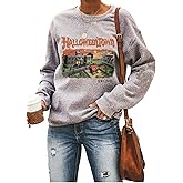 Yimoya Sanderson Witch Museum Sweatshirt Womens Funny Halloween Pullovers Hocus Pocus Blouse Tops