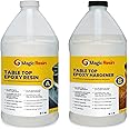 Epoxy Resin for Table Tops & Art Epoxy Resin Kit | 2 Gallon (7.6 L) | Non-Toxic | Premium Quality | High Gloss Thick Clear Coat | for Table Tops, Bar Tops, Counter Tops and Artworks | 100% Solids