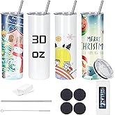30oz Flat edge sublimation Skinny tumblers Bulk Double Wall Insulated Cups with Individually Gift Boxed and Shrink Wrap for Heat Transfer (4)