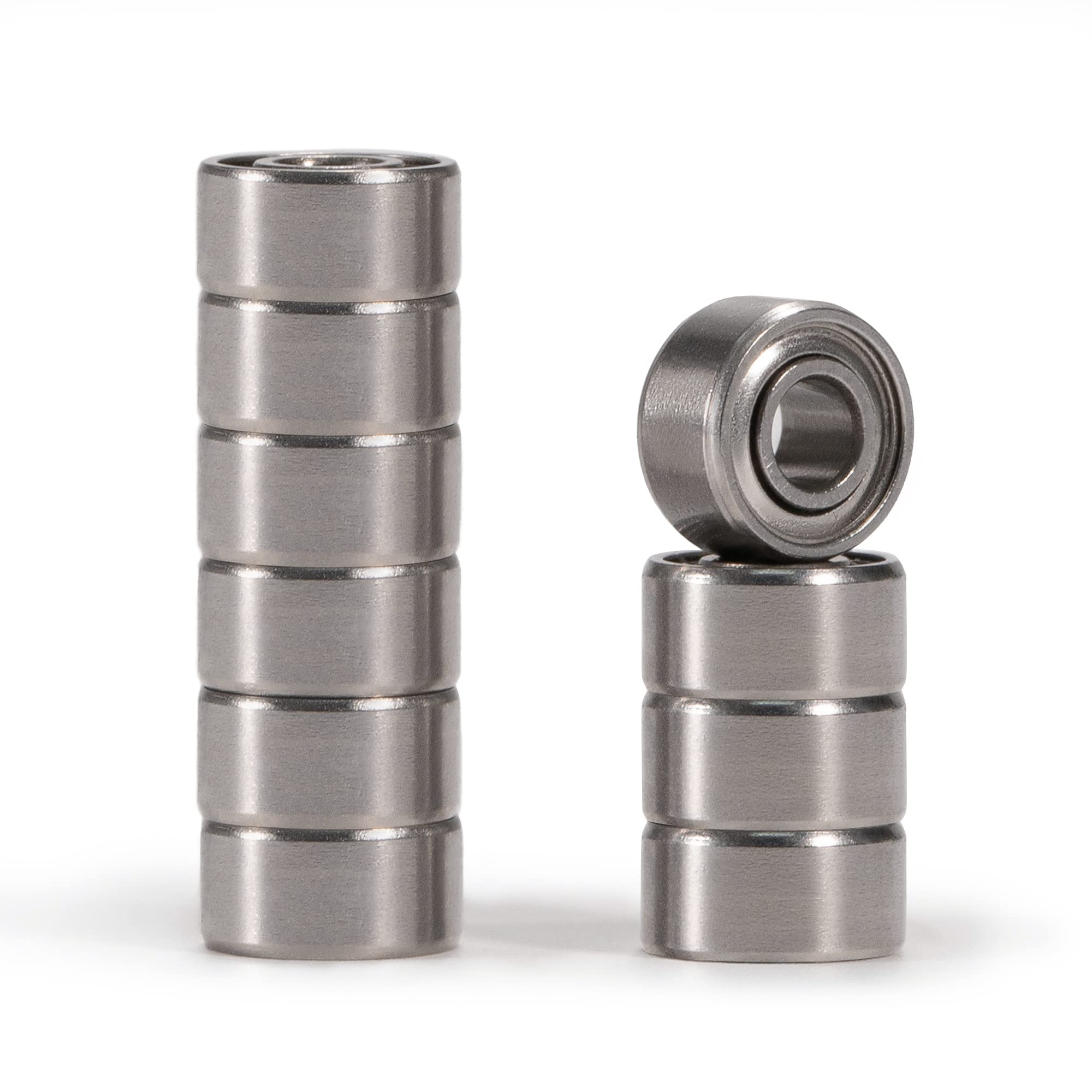 XIKE 10 Pcs MR62ZZ Mini Ball Bearings 2x6x2.5mm, Bearing Steel and Double Metal Seals, Pre-lubrication, MR62-2Z Deep Groove Ball Bearing with Shields.