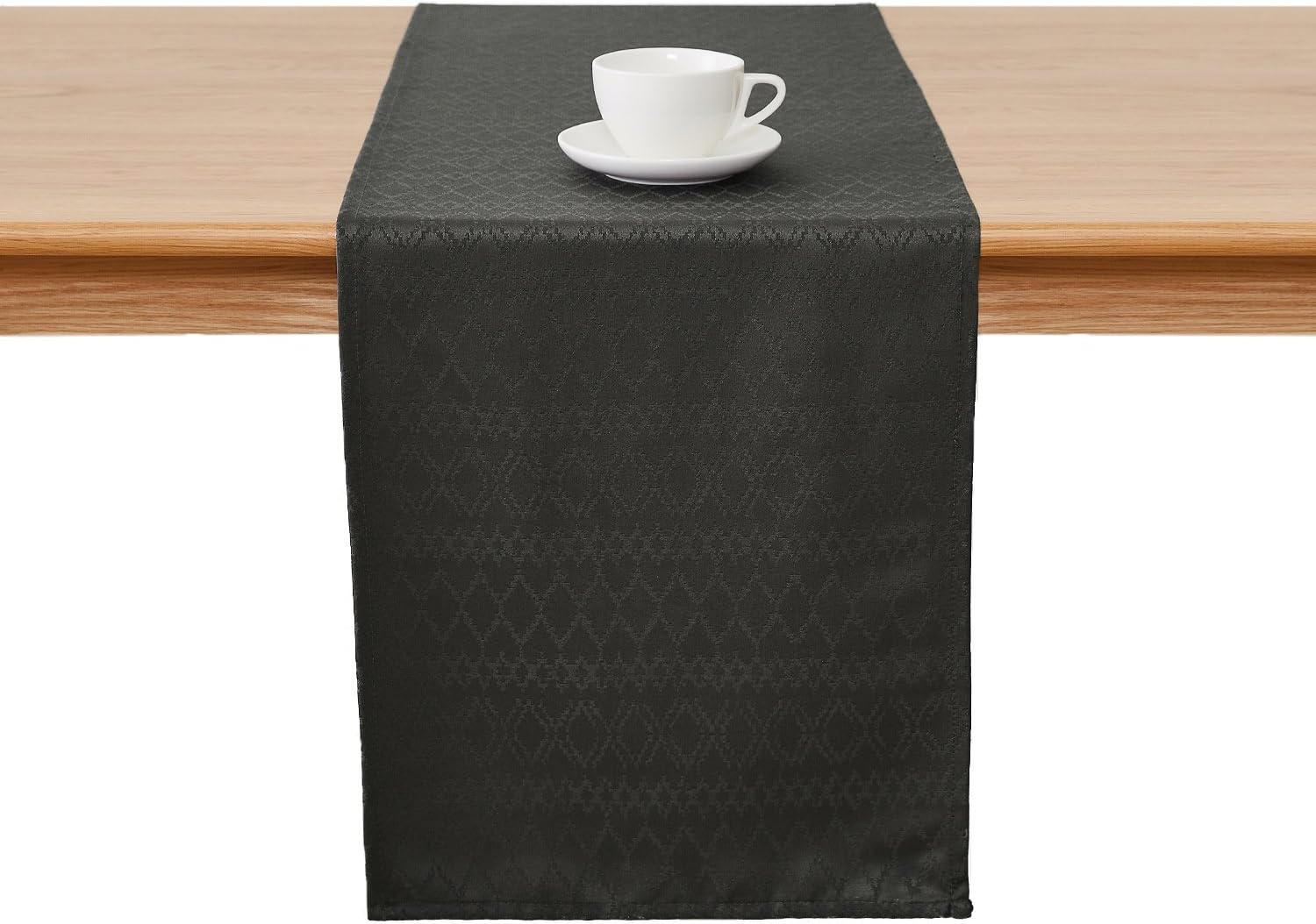 Best table runner jacquard black