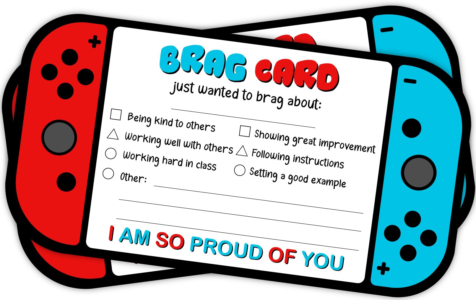 Photo 1 of Lyiibb Game Brag Card for Students Positive Behavior Management, Teacher Notes Home, 50PCS