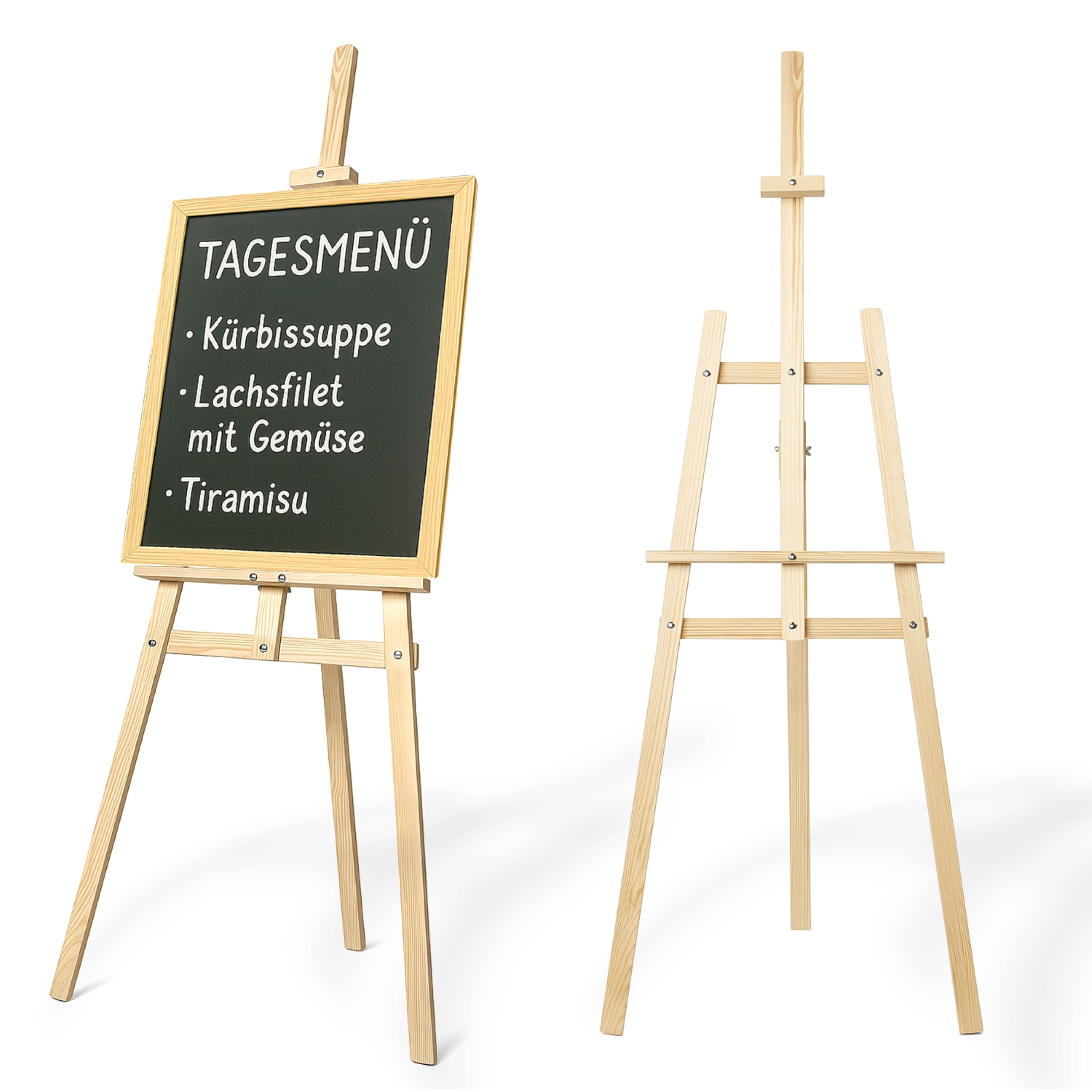 XXL Easel Large 170 cm Pine Wood for Canvas up to 100 cm Suitable for Children and Adults Adjustable Wooden Easel for Wedding, Events, Art Painting, Exhibition, Outdoor Advertising