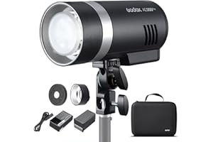 Godox AD300 Pro AD300Pro Outdoor Flash Strobe, Portable 300Ws 2.4G TTL 1/8000 HSS Monolight, 0.01-1.5s Recycle, 320 Full Power Flashes, 12W Modeling Lamp, GODOX AD 300 Pro with Rechargeable Battery