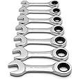 GEARWRENCH 7 Pc. 12 Pt. Stubby Ratcheting Combination Wrench Set, SAE - 9507D