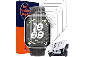 ZPIAR 6 Pack TPU Screen Protector for Apple Watch 45mm Series /9/8/7, [Upgrade Flexible Film] Anti-Scratch [No bubbles] Waterproof Soft HD TPU Clear Film for iWatch (Clear, 45mm)