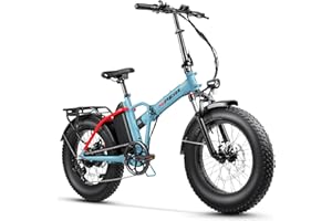 Hipeak Elias Ebike Folding Electric Bike for Adults|Powerful 750W Motor|Speeds Up to 25MPH|Large 48V 15Ah Removable Battery 20"x4.0"Fat Tire Bicycle with Front Dual Suspension UL 2849 Certified