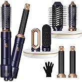 6 in ONE Blow Dryer Brush,Air Curling Iron Round Brush Blow Dryer 800W,Ionic Hair Dryer Brush for Women, Hot Air Brush Hair Styling Tools 100-120V