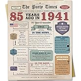 Zyulin Funny 85th Birthday Card for Women Men, Retro Birthday Gifts for 85 Year Old Woman Man, 85th Bday Decorations for Grandpa Grandma