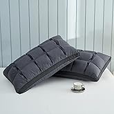 YOUR MOON Soft Pillow Queen Size of 2 for Sleeping, Super Soft Support Down Alternative Pillow, 100% Cotton Shell Luxury Comfy Fluffy Bed Pillows for Sleep(Gray)