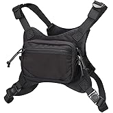 MGFLASHFORCE Chest Bag for Men and Women, Chest Rig Pack Front EDC Pouch Running Vest Phone Holder for Workout, Hiking and Outdoor Sports
