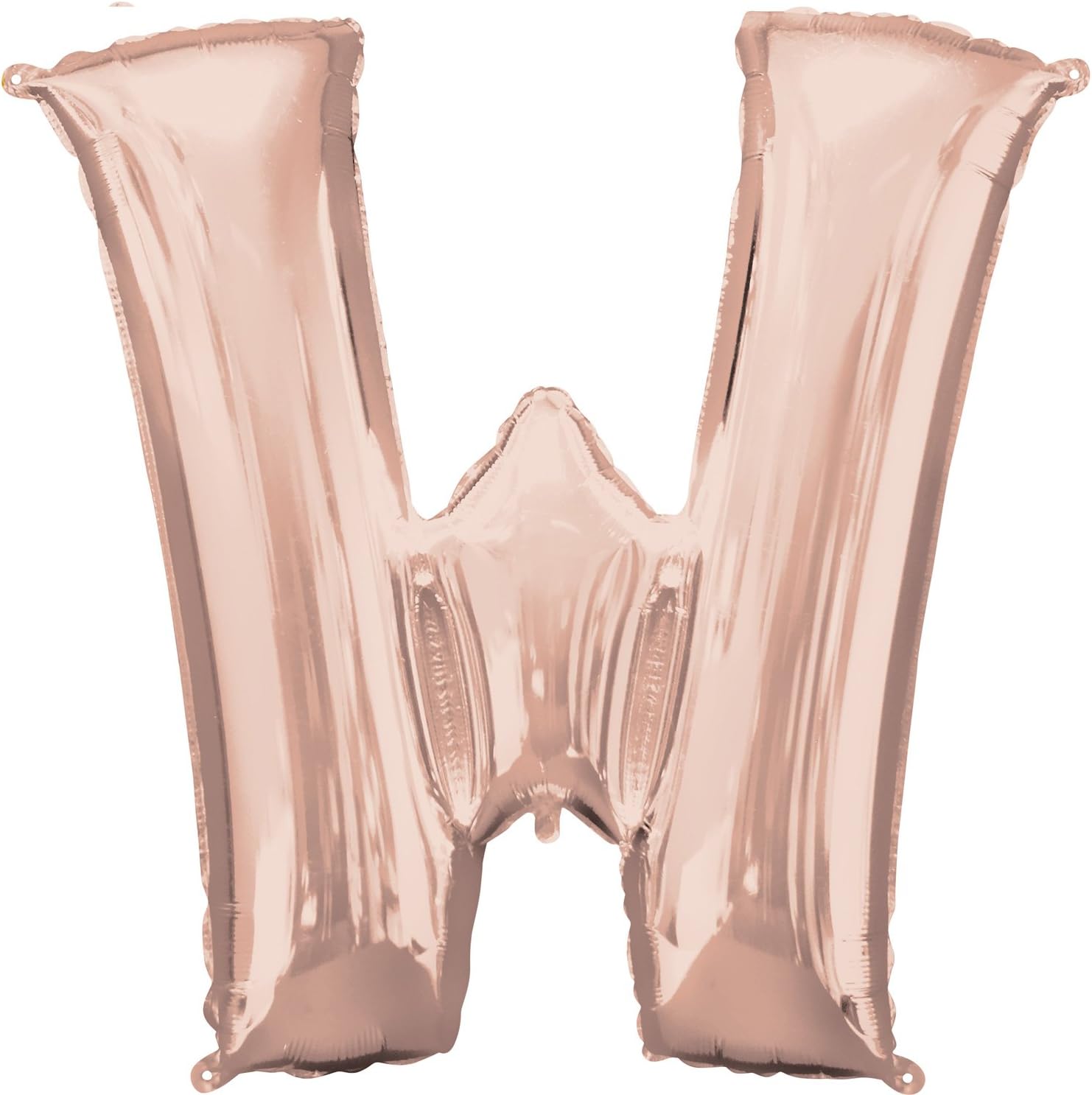 amscan 3658601 Letter W Foil Balloon Rose Gold-71cm w x 83cm h P50-1 Pc
