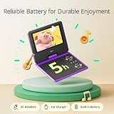 YOTON 9.5in Portable DVD Player with 7.5in Swivel Screen Purple (4-6h) view 6