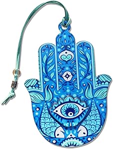 Hamsa Wall Decor | Hand of Fatima Hanging Priestly Blessing Evil Eye Protection for Home & Gift (6.5