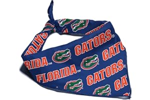 SHOPINSTAPETS Florida Gators Officially Licensed Bandana for Dogs and Cats | Fits Pets Great Gift Idea | Easy-to-Tie (Large, 28")