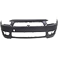 Garage-Pro Bumper Cover Compatible with 2008-2015 Mitsubishi Lancer Primed With Fog Light Holes Front