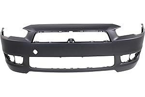 Garage-Pro Bumper Cover Compatible with 2008-2015 Mitsubishi Lancer Primed With Fog Light Holes Front