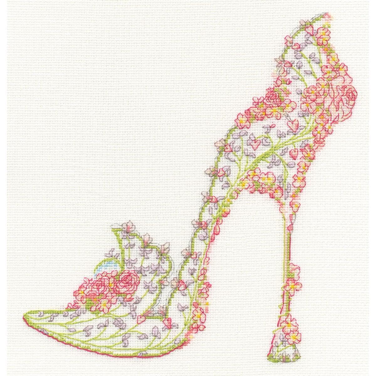Bothy Threads Counted Cross Stitch Kit - Wedding Slipper