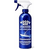 Woody Wax Tower Treatment System, Professional Boat &amp; Metal Restorer,16 oz | Corrosion Blocker for Aluminum, Steel &amp; Chrome, Outrigger Protection Spray Restores Pitted Metal, Protects T-Tops