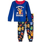 The Children's Place baby boys Button Long Sleeve Top and Pants Snug Fit 100% Cotton 2 Piece Pajama Set