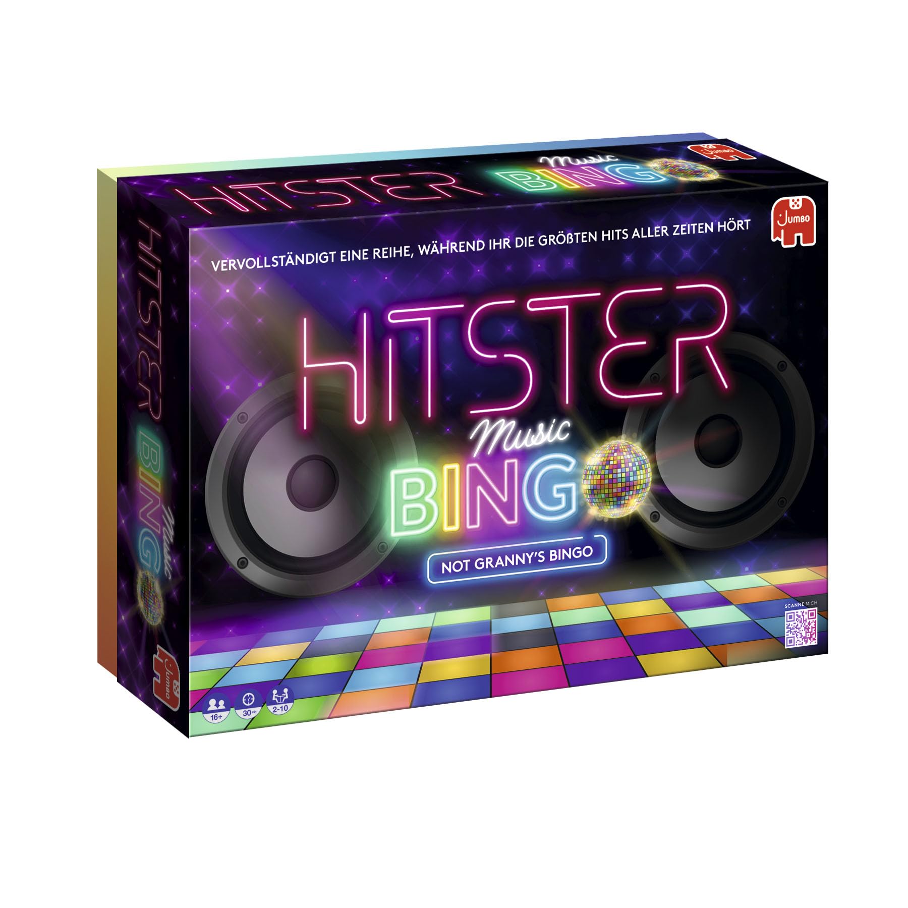 Hitster Bingo, Musik-Brettspiel, ab 12 Jahren, 2-6 Spieler, Perfekt für Spielabende, Partys und Familienspaß, Deutsch (DE), Från 16 år