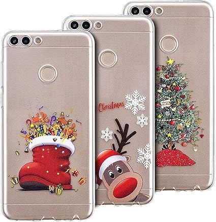 Immagini Natale X Cellulare.3x Cover Huawei P Smart Moevn Natale Decorazioni Natalizie Custodia Morbido Tpu Silicone Per Huawei P
