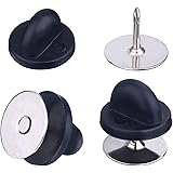 eBoot Tie Tacks Blank Pins with PVC Rubber Pin Backs (50)