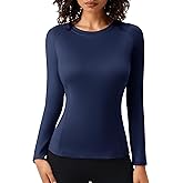 SPVISE Long Sleeve Compression Shirts for Women Workout Tops Cool Dry Breathable Yoga Running Hiking T-Shirt Fitted Basic Top