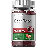 Horbäach Beet Root Gummies | Advanced Formula | 100 Count | Vegan, Non-GMO & Gluten Free | Strawberry Flavor