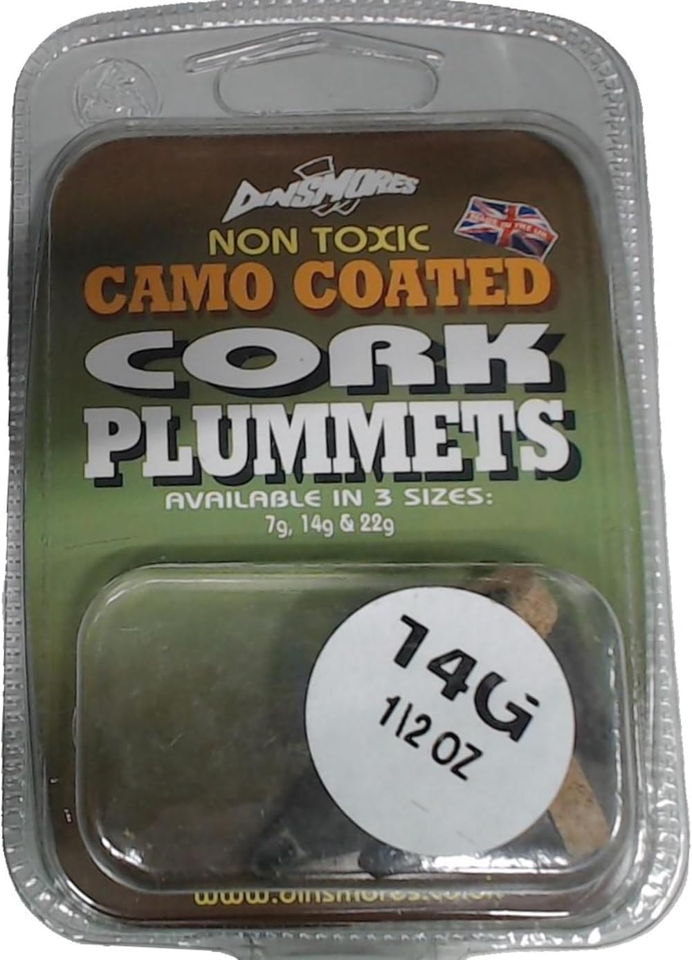 Dinsmores Non Toxic Cork Plummet Sinker Black 14 g