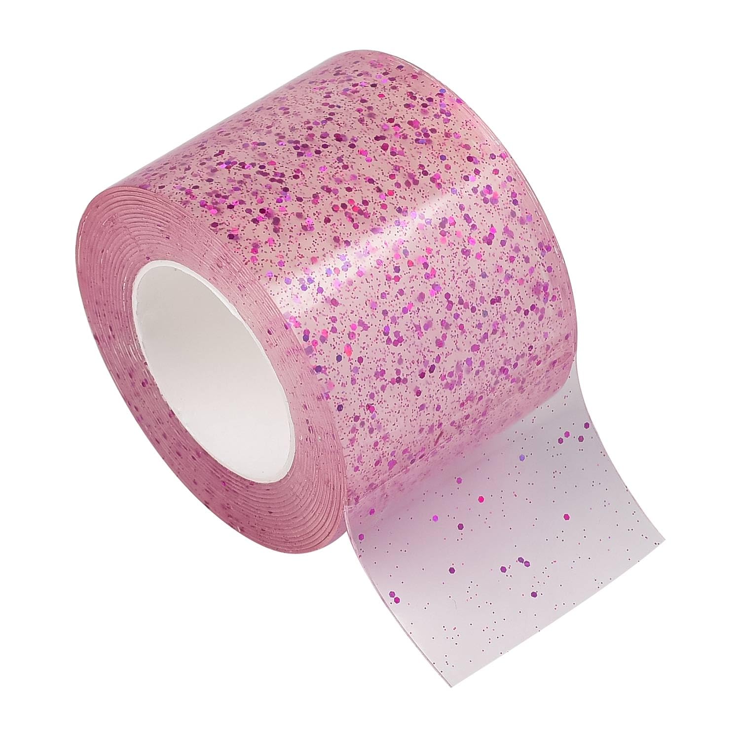 Bohue 1 Roll Sequined Nano Tape Transparent Glitter Nano Tape Traceless Double-Sided Tape Washable Traceless Strong Gel Tape Toy Making Accessories for Handmade Decompression Game