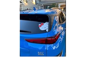 STICKY DUDE 8" Cute Cat Sticker, Car Window, Accessories, Auto Decal for Car Window