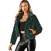 Allegra K Women's Winter Wedding Faux Fur Bolero Jacket Loose Formal Faux Fur Coat