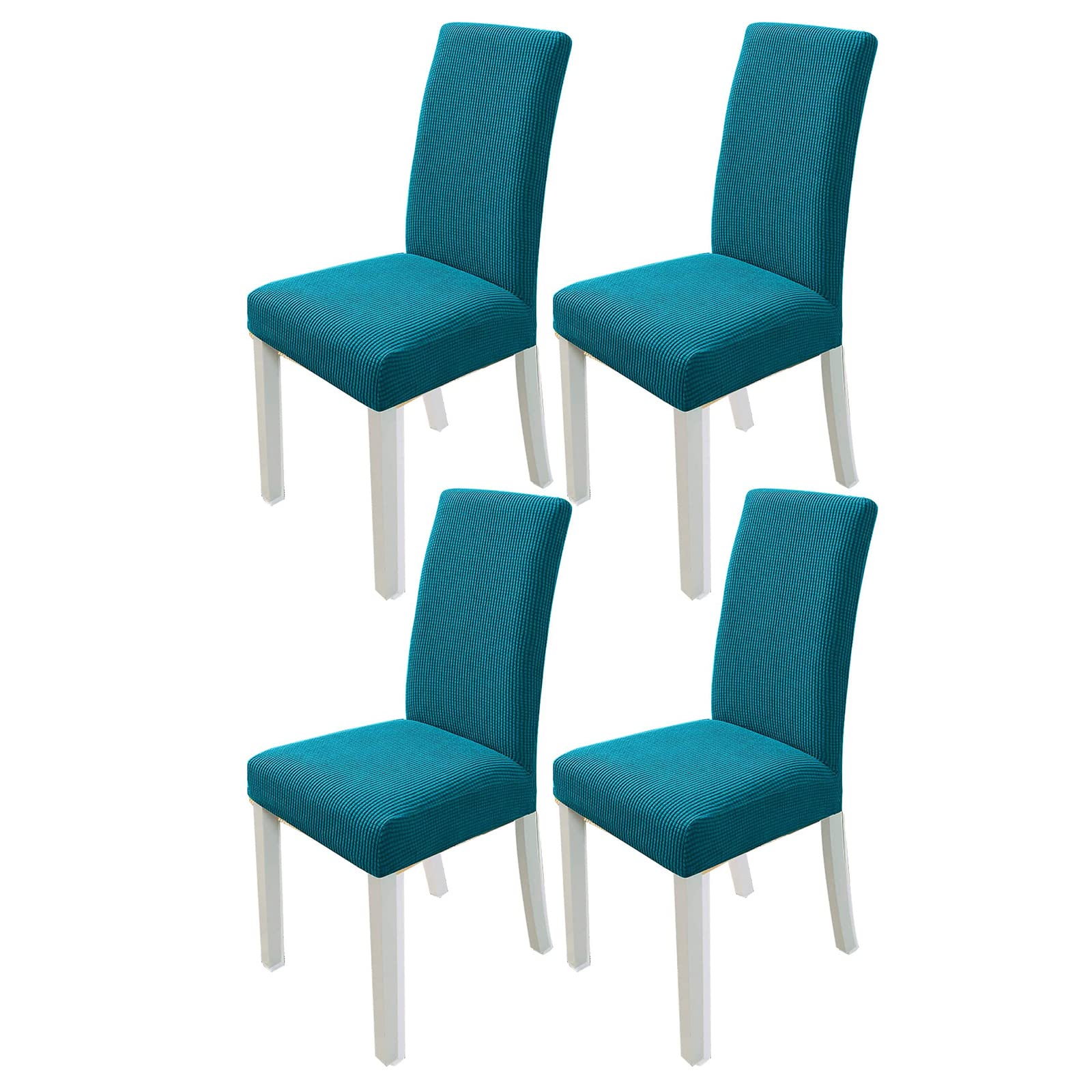 PETCUTE Chair covers stretch dining chair covers spandex chair slipcovers Dark green Set of 4