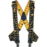 KUNN Men's Side Clip Suspenders,2 inch Heavy Duty Hook End Belt Adjustable Suspender