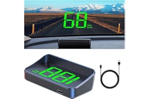 Car Hud Windshield Speedometer Projector, Head Up Display Car GPS Digital Speedometer, Real-Time GPS Speed Readout, USB Plug 