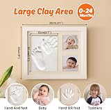 PewinGo Footprint & Handprint Clay Kit Baby Frame White view 5