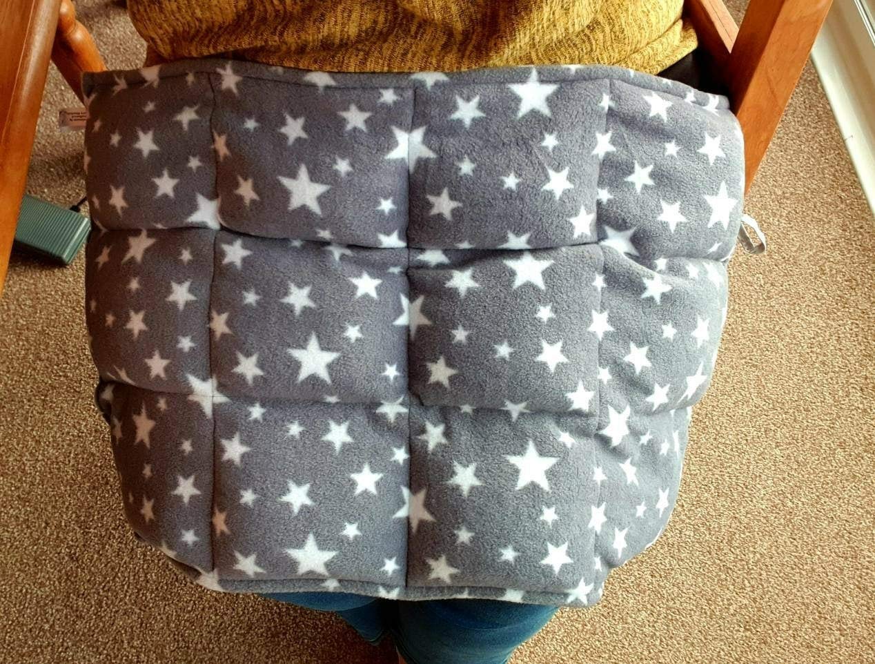 Hygge weighted lap pad. Heavier 2kg self care, calming weighted lap