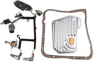 NEXAGEBIUS 4L60E 4L65E Transmission Master Solenoid Kit with Harness Compatible with GM 4L60E and 4L65E Automatic Transmission 1993-2005, 1995-2005 Chevy Astro