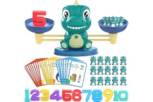 Kaodezhu Dinosaur Math Balance Toys - Montessori Toys for 3 Years Old Kids, Learning and Educational Toys for Boys and Girls - Birthday Gifts for 4 5 6 7 Year Old Boys