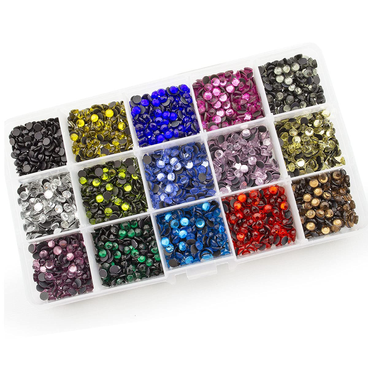 Summer-Ray SS20 5mm Assorted Color Hot Fix Rhinestones in Storage Box